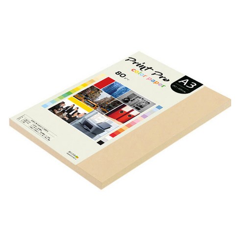 종이문화 프린트프로 칼라복사지 80g No 03 베이지, A3, 125개
