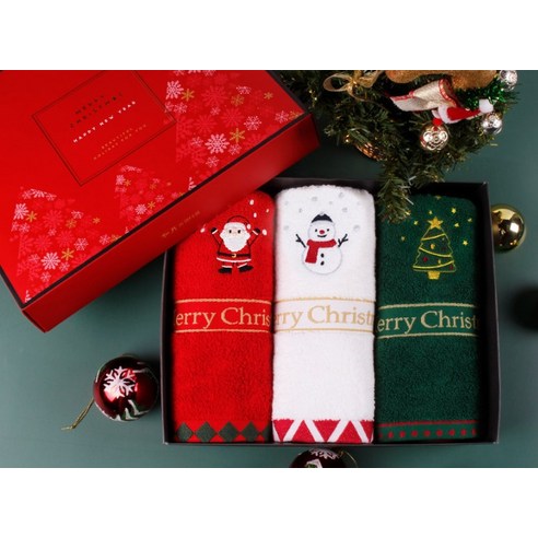 크리스마스의 따뜻함을 담은 수건 세트