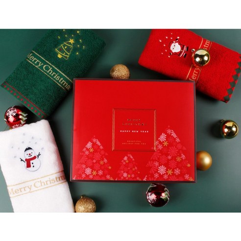 크리스마스의 따뜻함을 담은 수건 세트