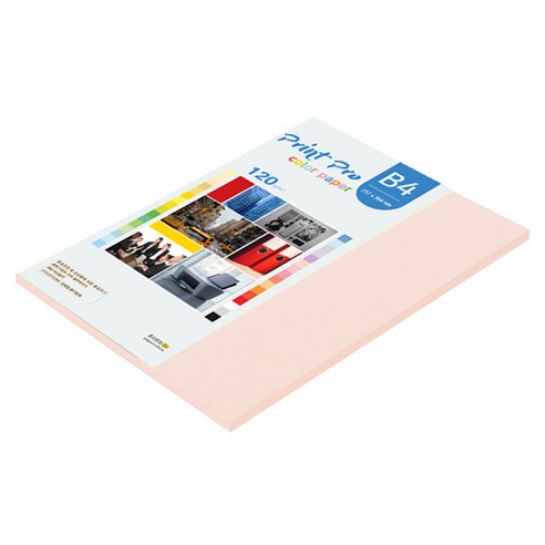 종이문화 프린트 프로 칼라복사지 No 22 라이트핑크 120g, B4, 55개