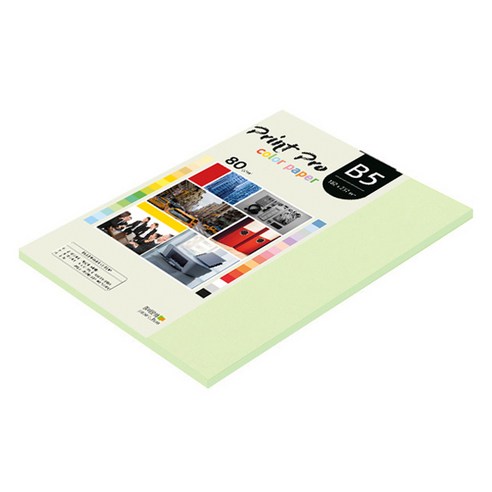 종이문화 프린트 프로 얇은 칼라복사지 No 13 에메랄드 80g, B5, 85개