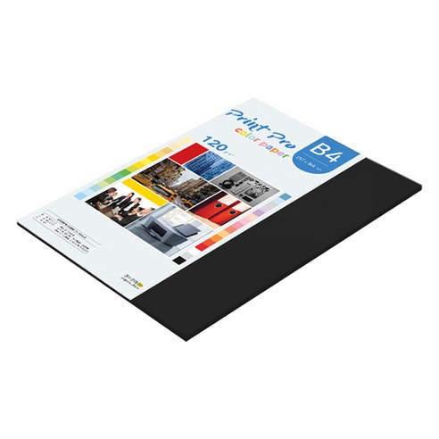 종이문화 프린트프로 얇은 칼라 복사지 No 32 블랙 120g, 28개, B4