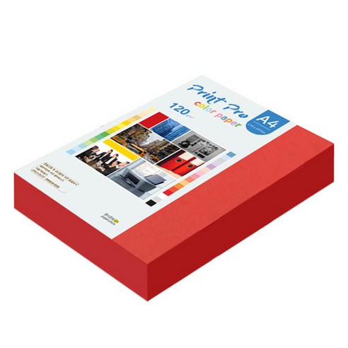 종이문화 프린트 프로 얇은 칼라복사지 No 29 레드 120g, 320개