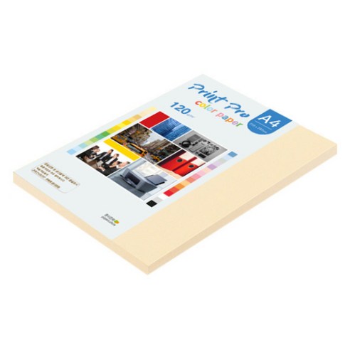 종이문화 프린트프로 칼라복사지 120g No 02 아이보리, A4, 80개