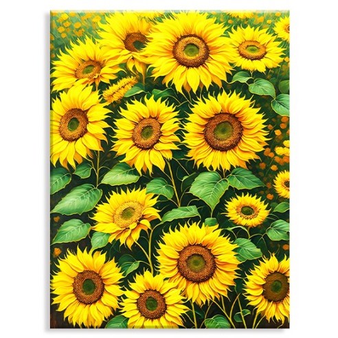 엔픽아트 캔버스형 보석십자수 DIY 세트 40 x 50 cm, MK011만개한해바라기, 1개