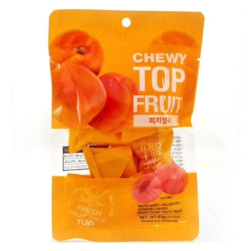 탑후르츠 피치젤리, 65g, 1개