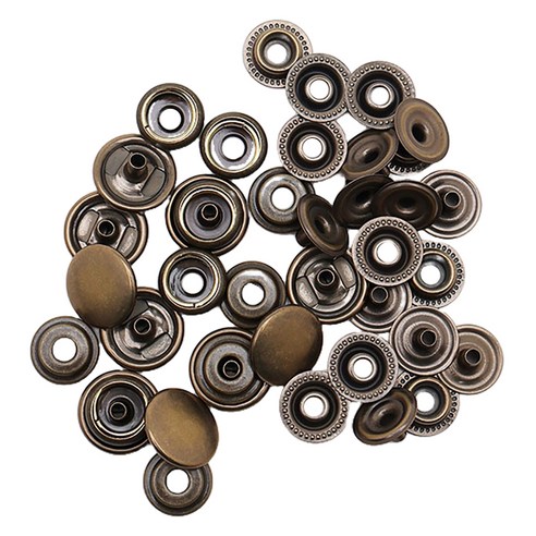 링도트 스냅단추 13mm, 엔틱골드, 20개