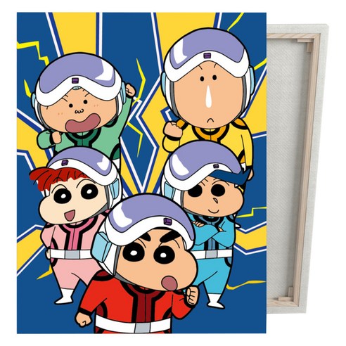 아이러브페인팅 짱구 비즈 큐빅 액자 DIY 보석십자수, 떡잎마을 방범대 출동, 1개