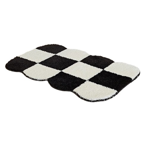 몬드스팟 미끄럼방지 흡수 욕실 발매트 40 x 60 cm RB20825, 체커보드블랙, 1개