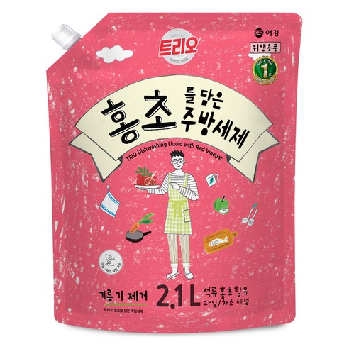 트리오 홍초를 담은 주방세제, 2.1L, 1개