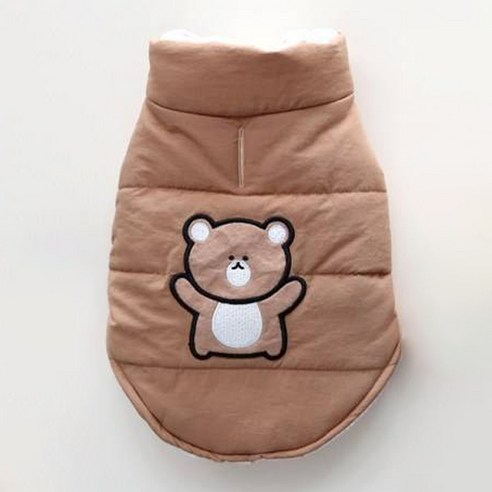 개꿀이냥 강아지 곰양면 패딩 HDJK00453, 2XL, 1개