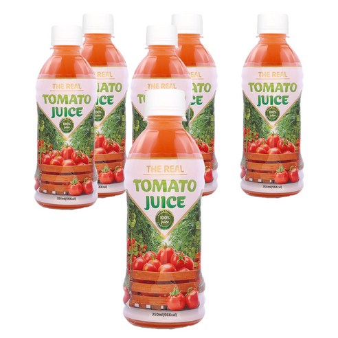 파모빗 찐 토마토 착즙 주스, 350ml, 6개