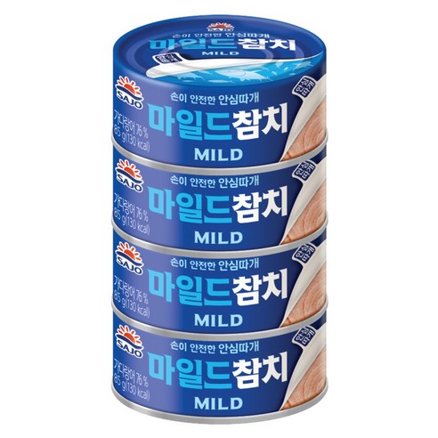 사조 마일드 참치 안심따개, 85g, 40개