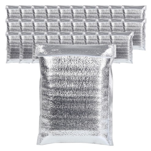 다용도 부착형 은박 보냉백 4cm 50p 세트 30 x 40 cm, 실버, 1세트