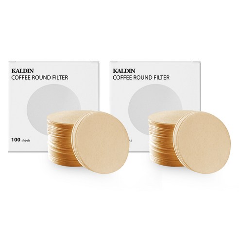 칼딘 모카포트 포터필터 여과지 더치커피기구 올 라운드 필터 브라운 56mm, 100개입, 2개