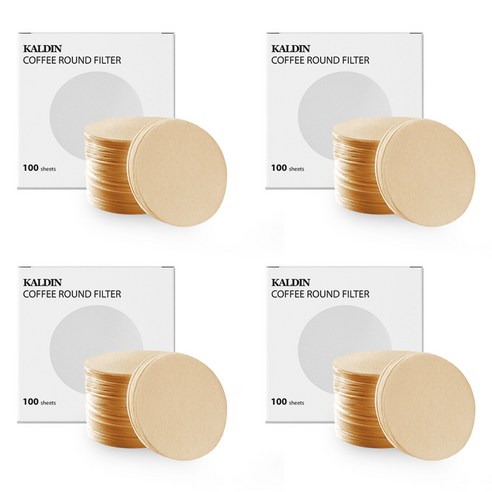 칼딘 모카포트 포터필터 여과지 더치커피기구 올 라운드 필터 브라운 58mm, 100개입, 4개