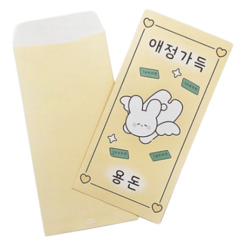 도나와친구들 사랑 애정 용돈봉투 10p + 투명 스티커 10p 세트, 애정가득 순면, 1세트