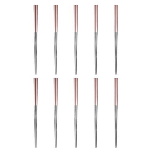 키친유 스텐 304 컬러 진공젓가락 23cm, 핑크, 10개, 단품