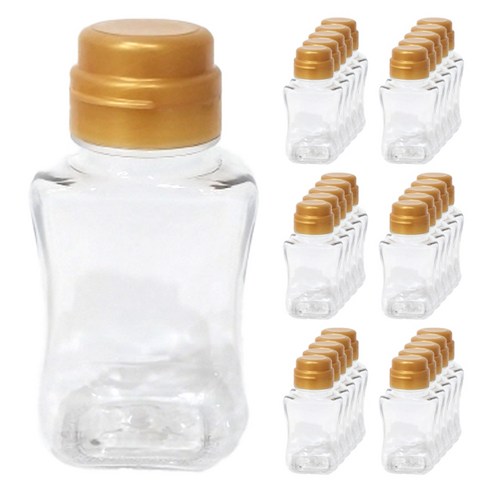 대경 호리직사각 페트병 + 골드캡 세트, 50개, 100ml