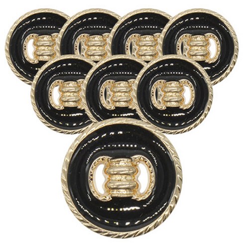 동대문단추왕 매듭 단추 18mm, 블랙G, 8개