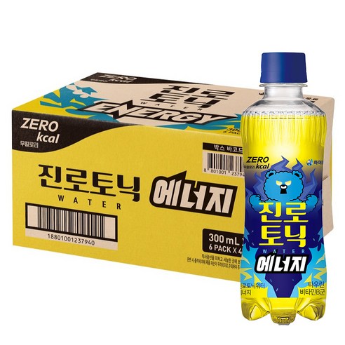 하이트진로 제로칼로리 토닉워터 에너지, 300ml, 24개