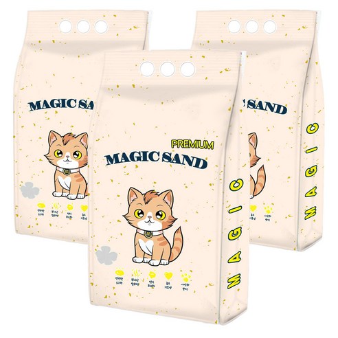 메디펫 고양이 매직 프리미엄 두부 모래, 10L, 3개, 무향