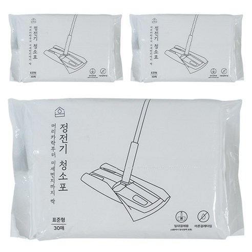 생활백서 정전기 청소포, 3개