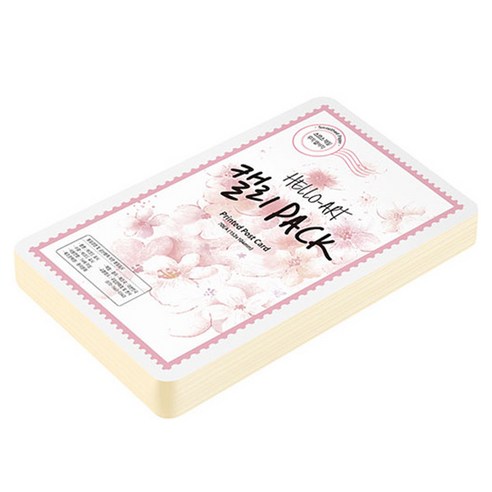 종이문화 헬로우아트 캘리팩 두꺼운 스므스 프린티드 엽서 No 06 200g 153 x 104 mm, 아이보리, 70개