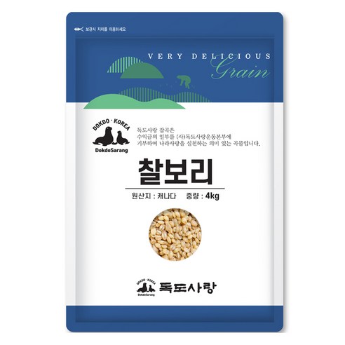 독도사랑 찰보리, 4kg, 1개