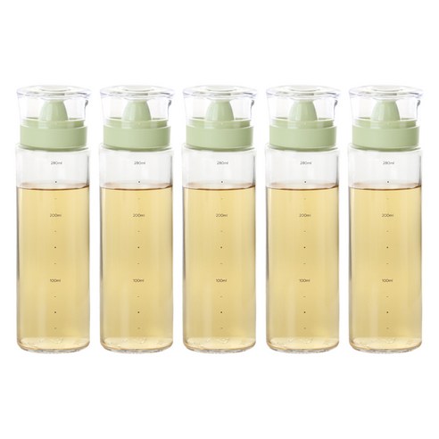키텐실 시노글라스 비스포크 실리콘 오일병 S-Cap 세이지, 5개, 300ml
