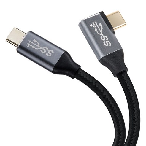 컴스마트 C타입-C타입 USB 3.1 GEN 2 PD 고속충전 100W 5A EMarker 4K 60Hz UHD 10G 데이터 전송 메쉬 꺾임 케이블 JA081, 1개, 1.5m
