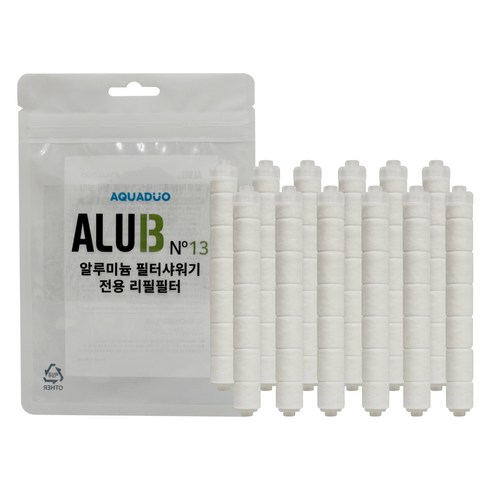아쿠아듀오 알루미늄 필터샤워기 리필 필터 12p ALU13, 1개, 무향