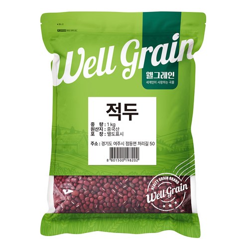 웰그레인 중국산 적두 팥, 1kg, 1개