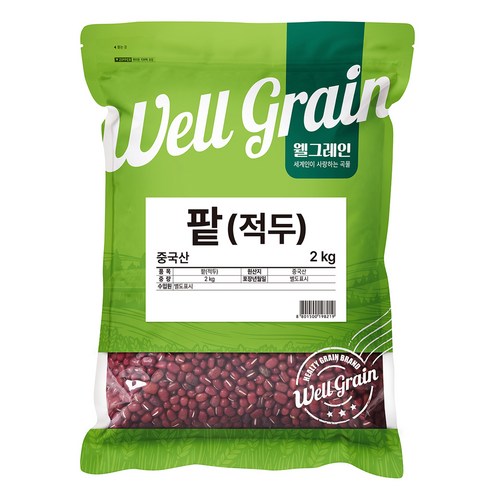 웰그레인 중국산 적두 팥, 2kg, 1개