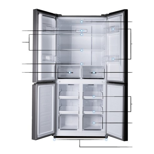 주방에 품격을 더하는 하이얼 글램 글라스 4도어 냉장고