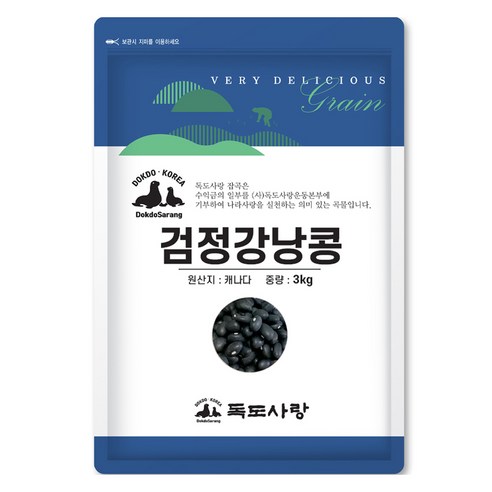 독도사랑 검정강낭콩, 3kg, 1개