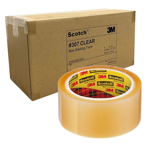 스카치 쓰리엠 307 아크릴 박스 테이프 투명 48mm x 50m, 50개