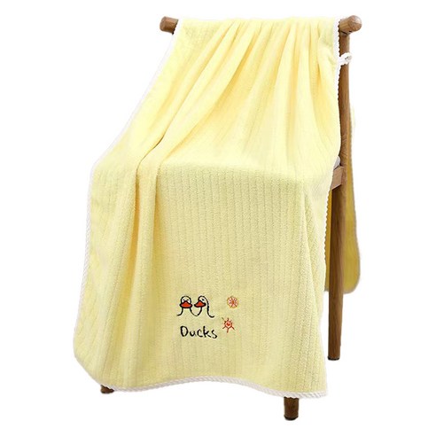 원이네 DUCKS 벨벳 바스타월 300g 벨벳, 옐로우, 1개