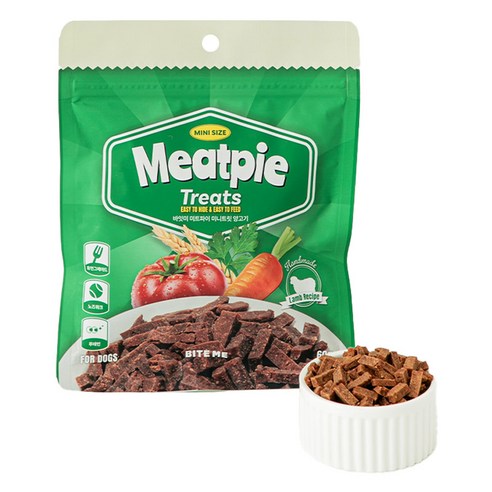 바잇미 강아지 미트파이 노즈워크 초미니 트릿, 60g, 1개, 양고기