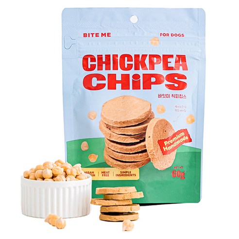 바잇미 강아지 병아리콩 베지칩 칙피칩스, 60g, 1개, 고소한 맛