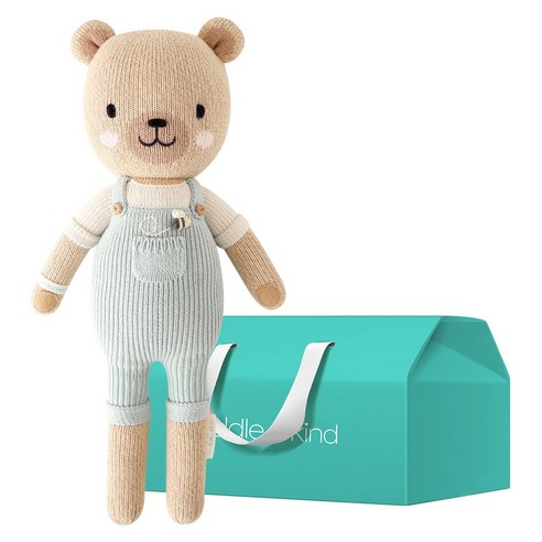 커들앤카인드 100% 핸드메이드 애착인형 + gift box 세트, 리틀 찰리 허니 베어(인형), 1세트