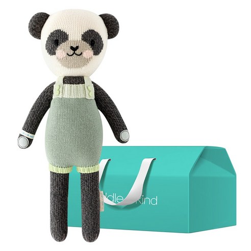 커들앤카인드 100% 핸드메이드 애착인형 + gift box 세트, 리틀 펙스톤 팬더(인형), 1세트