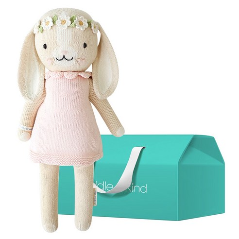 커들앤카인드 핸드메이드 애착인형 + gift box 레귤러 세트, 한나 버니 블러쉬 핑크, 1세트