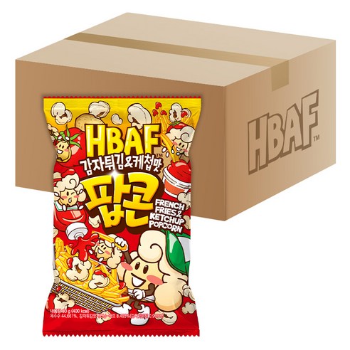 바프 감자튀김 앤 케첩맛 팝콘, 80g, 12개
