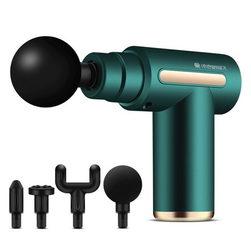 HanilMedical 4종 헤드 무선 핸디형 미니 마사지건 HL-ZL1000, GREEN