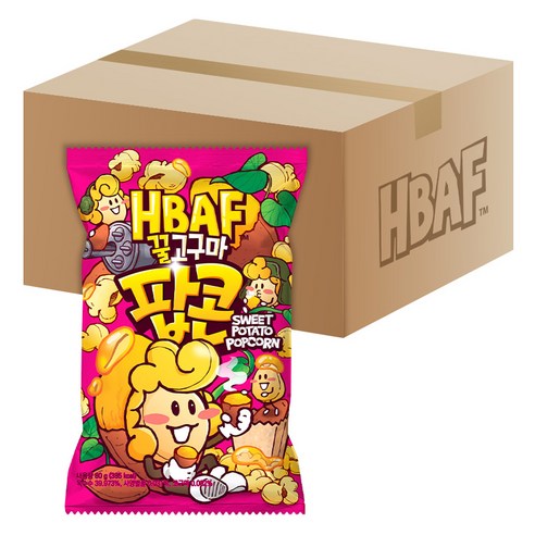 바프 꿀고구마 팝콘, 80g, 12개