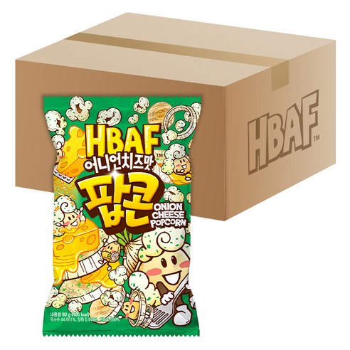 바프 어니언 치즈맛 팝콘, 80g, 12개