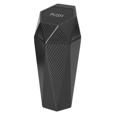 히키스 차량용 사이버 원터치 PUSH 재떨이 휴지통, CARBON BLACK, 1개