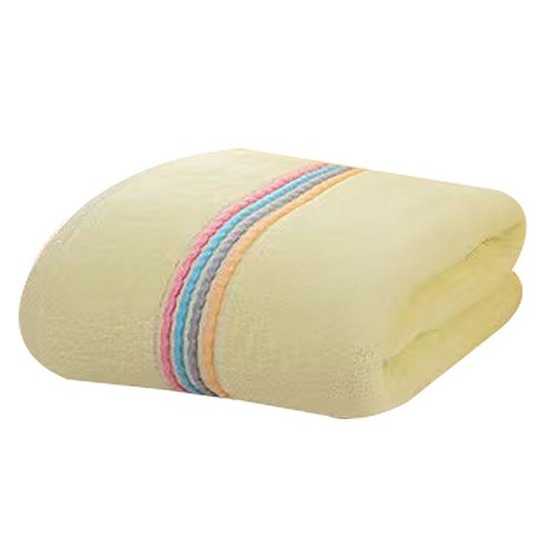 원이네 채색 4선 바스타월 380g 면사, 옐로우, 1개