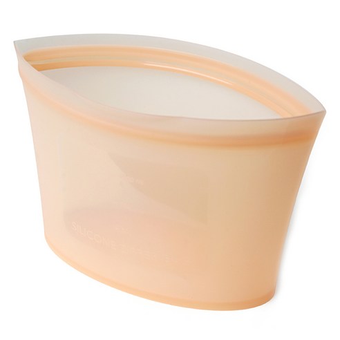 실리가든 실리콘 지퍼백 대형 2000ml, 피치오렌지, 1개